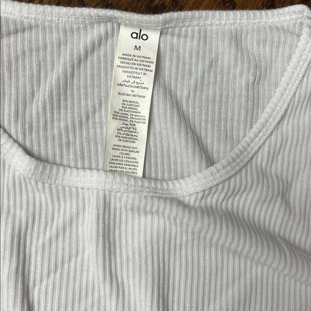 Alo gathering long sleeve - M white - Picture 2 of 5